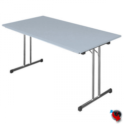 Klapptisch lichtgrau/alu silber 1200 x 800 mm